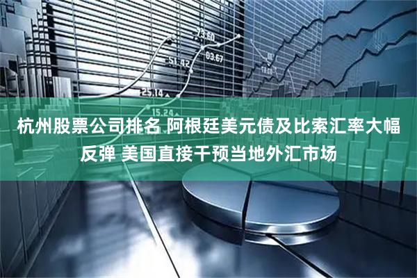 杭州股票公司排名 阿根廷美元债及比索汇率大幅反弹 美国直接干预当地外汇市场